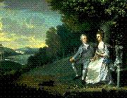 unknow artist Portrait of Sir Francis and Lady Dashwood at West Wycombe Park china oil painting artist